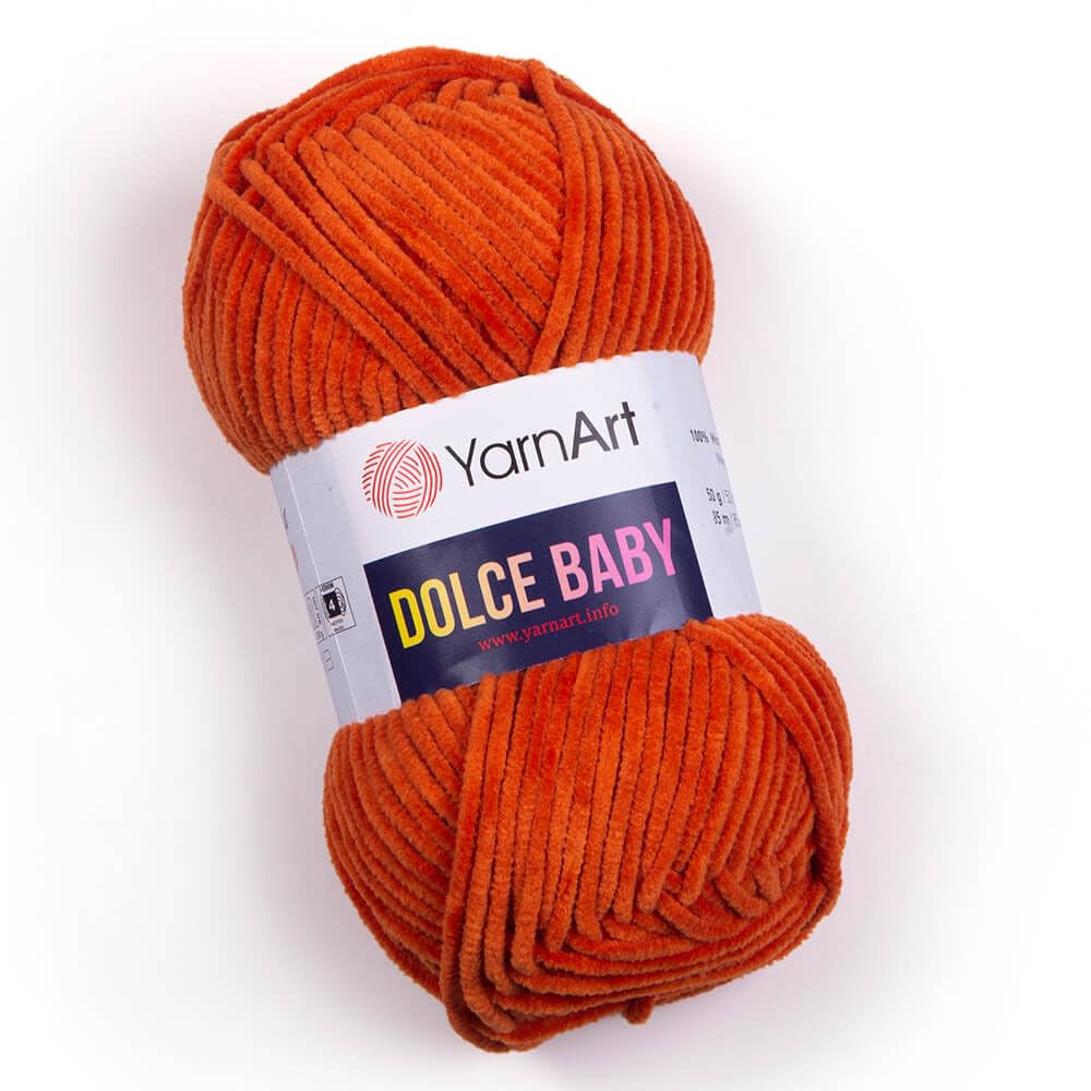 Yarnart Dolce Baby Yarn Soft Chenille Velvet Medium Blanket Amigurumi Yarn 50 Gram (1.76 oz) 93 Yards (850) BST220