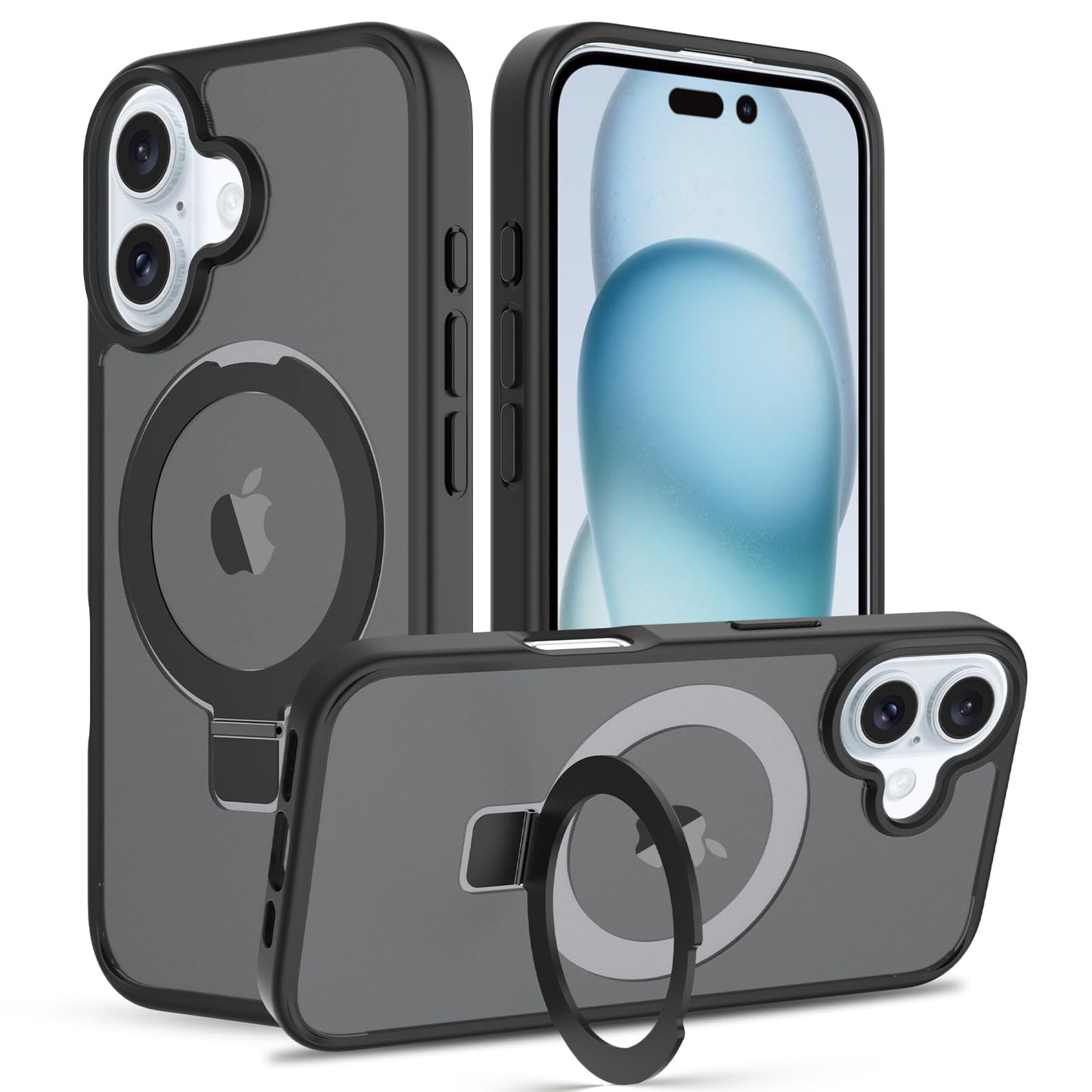 Magnetic for iPhone 17 Air Phone Case, [Compatible with MagSafe], Screen Protector X1, [Military Grade Drop Protection],Matte Finish,Slim,Shockproof,Protective (Black, iPhone 17 AIR) WN420
