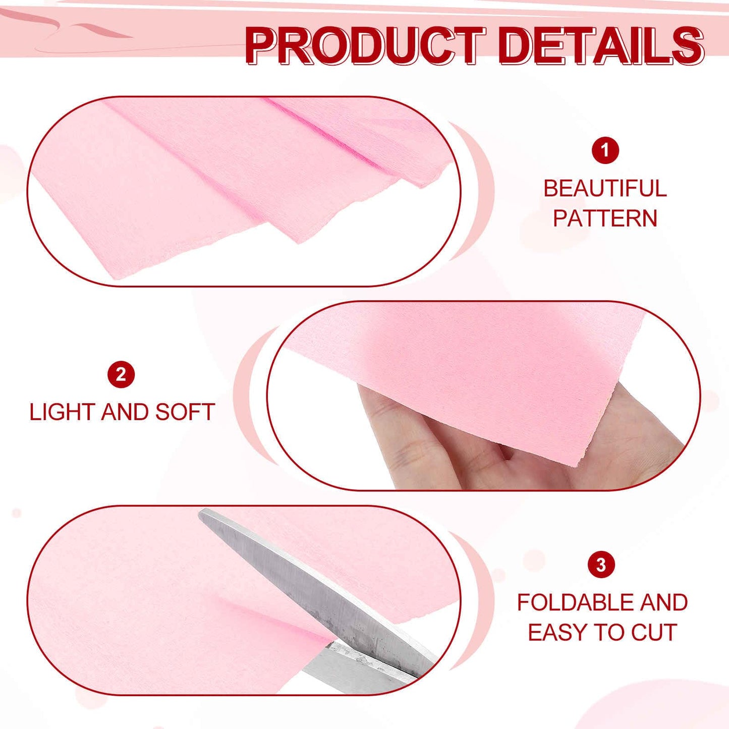 MECCANIXITY Crepe Paper Roll 7.5ft Long 20 Inch Wide for Wedding Ceremony Various Large Festivals Decoration, Light Champagne BST326L