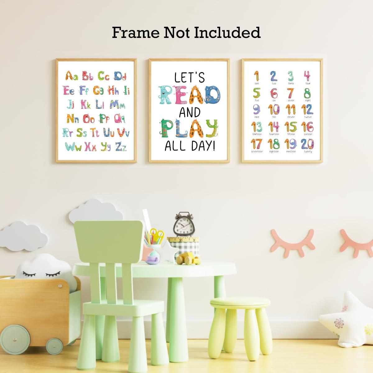 Positive Affirmations Posters for Kids,Inspirational Posters Prints Wall Art for Classroom Nursery Kids Room Home 11x14 Inch Unframed Set of 3 WN420
