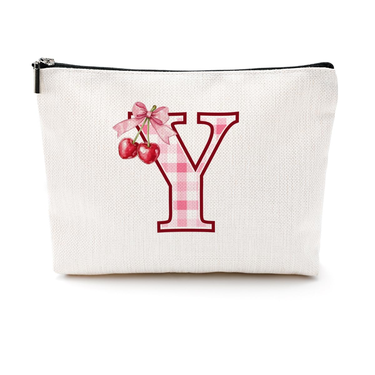 Soccer Gifts Initial Makeup Bag Soccer Girl Gifts Cosmetic Bag Letter D | Monogrammed Zipper Pouch Soccer Accessories for Girls Women Player Coaches Friend Graduation Birthday Gifts BST202