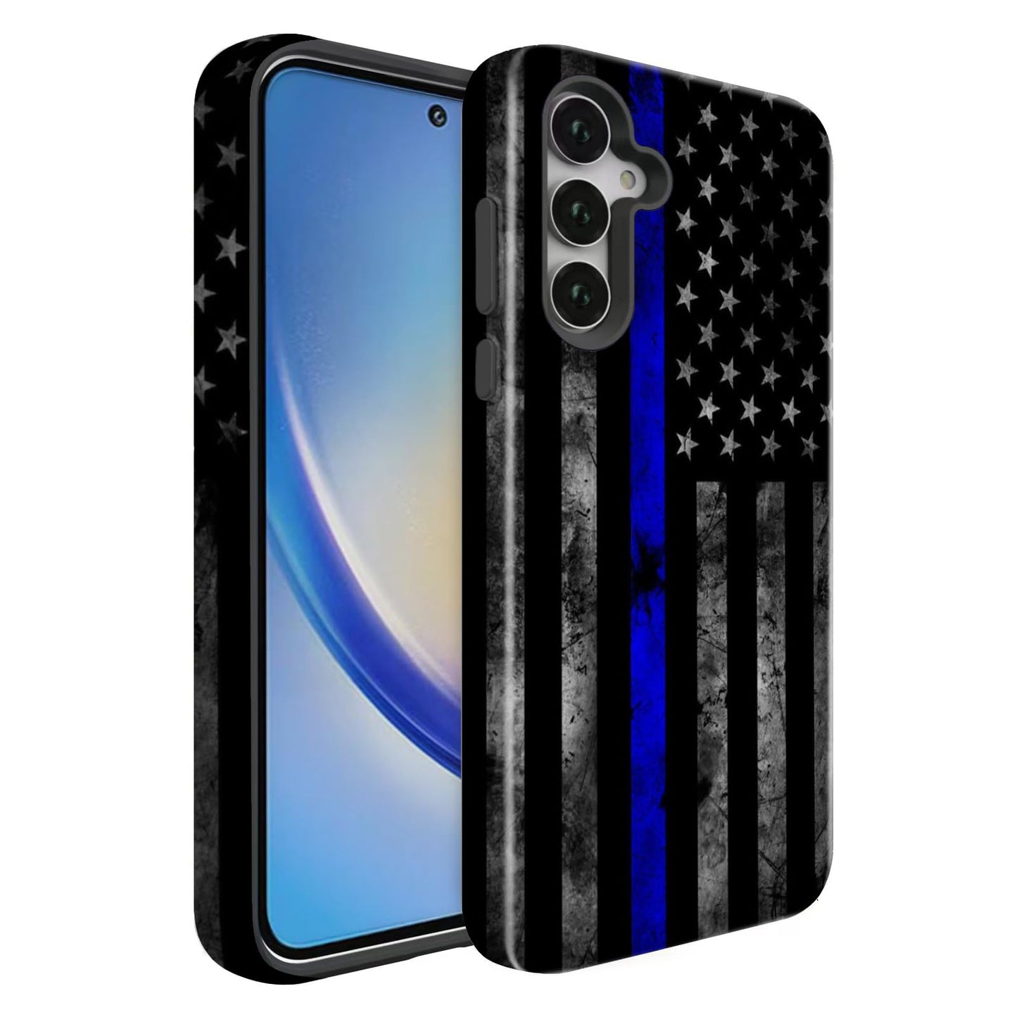 Compatible for Samsung Galaxy A15 5G Case, Dual Layer Heavy Duty 2 in 1 Shockproof Protective Phone Case,Burnt Wood American Flag WN420