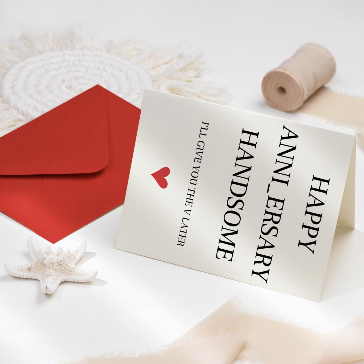 fancu Funny Birthday Card for Boyfriend, Cheeky Card for Husband | 5 x 7 inch cheeky birthday card with matte finish, printed message, red envelope, and sticker for boyfriend or husband BST202