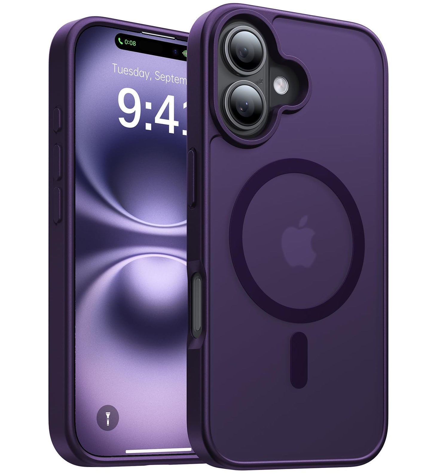 Magnetic for iPhone 17 Pro Max Case,[Anti-Slip][Compatible with MagSafe][Military Grade Drop Protection] Shockproof Protective Translucent Phone Case for iPhone 17 Pro Max Case,Wine Red WN420