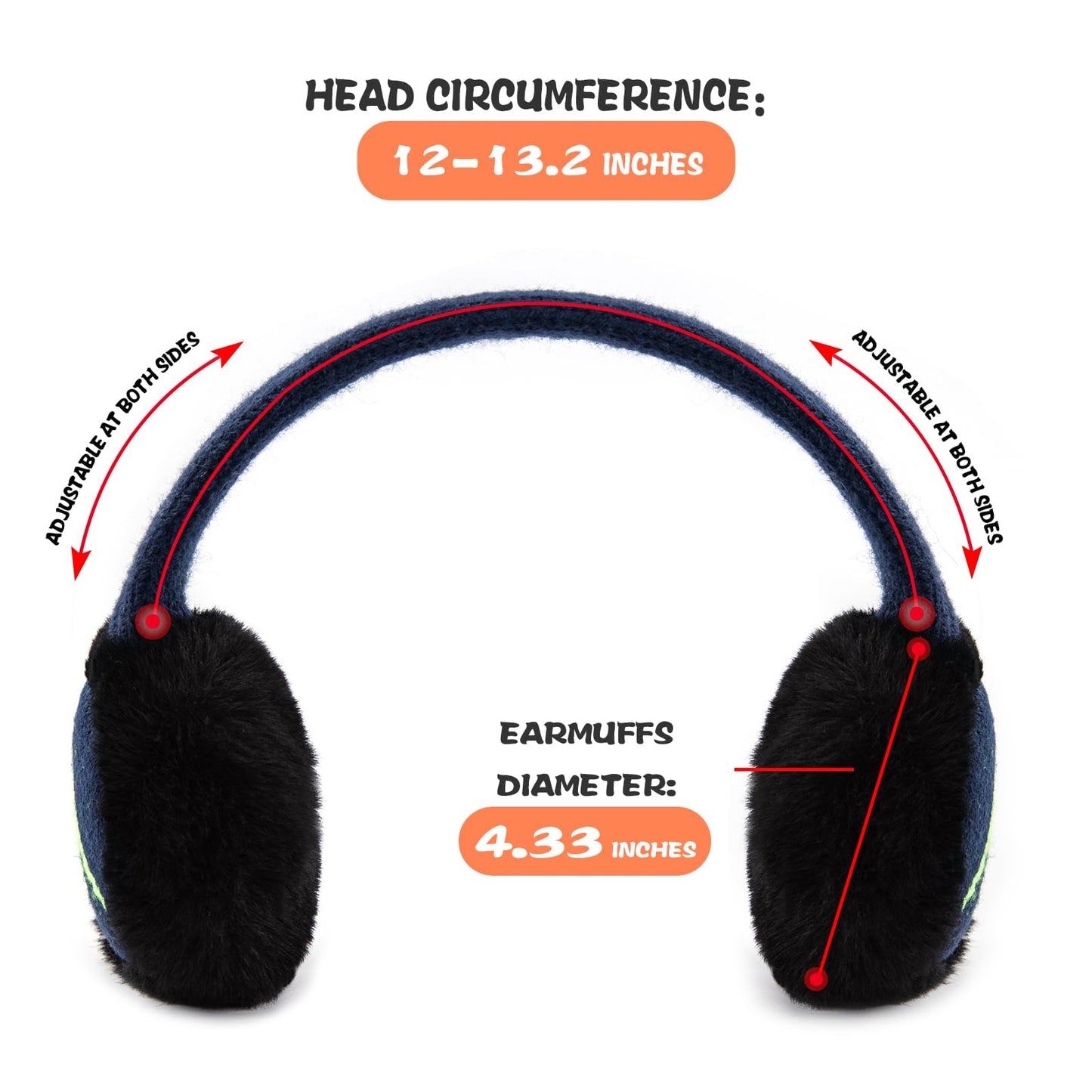 XIAOHAWANG Kids Boy Warm Earmuffs for Children Girl Winter Ear Muffs Cold Weather Ear Warmer