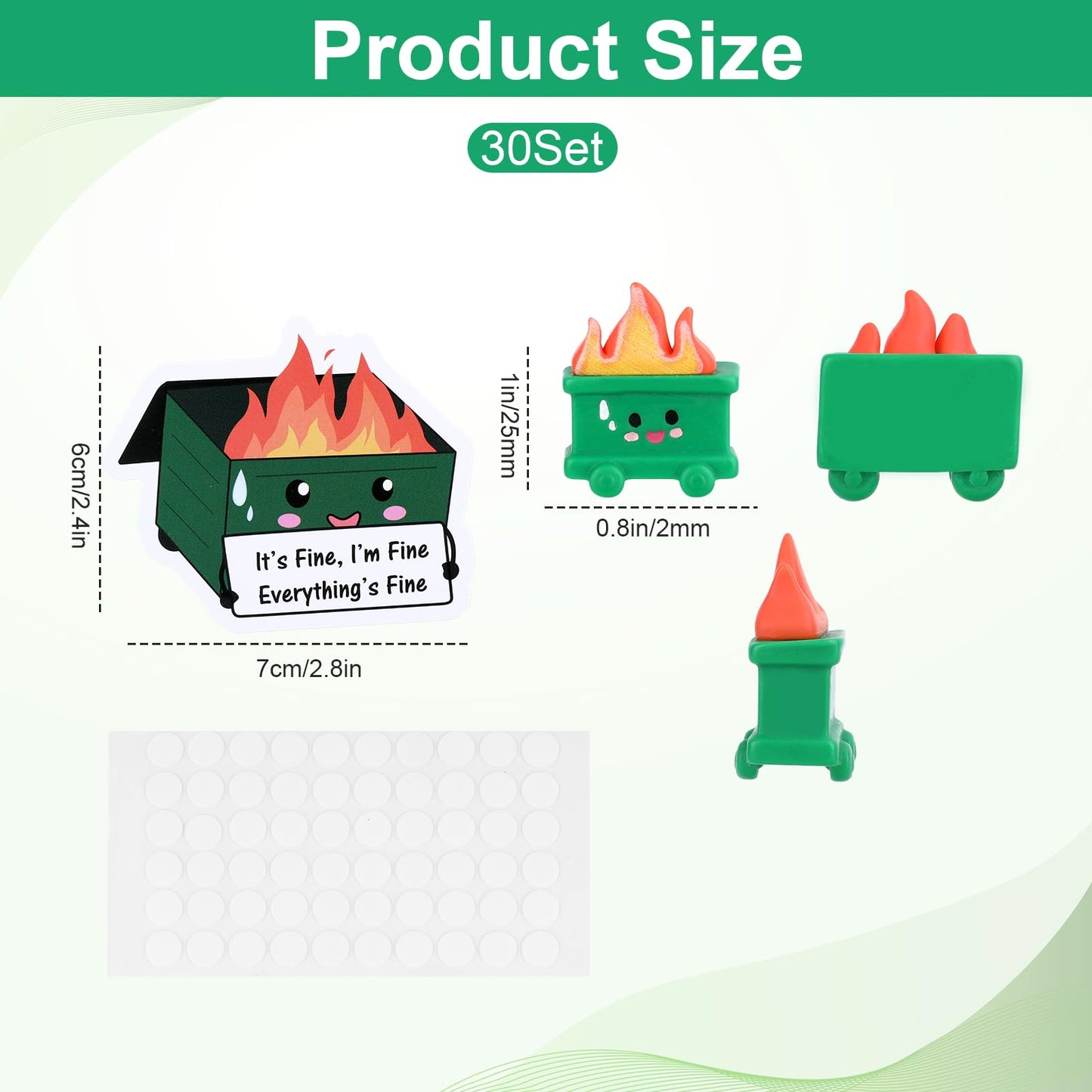 30 Set Dumpster Mini Dumpster Desk Accessories Ornament Employee Appreciation Gifts Resin Trash Shape Funny Office Gifts Fire Desk Decor for Support Graduation Teacher BST220