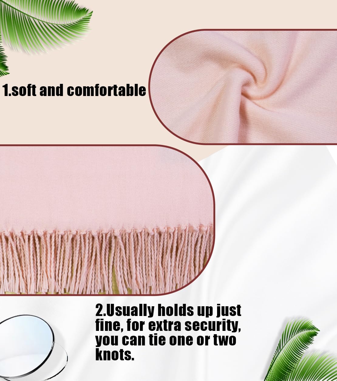 Winter Soft Long Scarf, Pashmina Shawls and Wraps, Warm Large Scarves for Men Women Evening Dress Wedding WN420