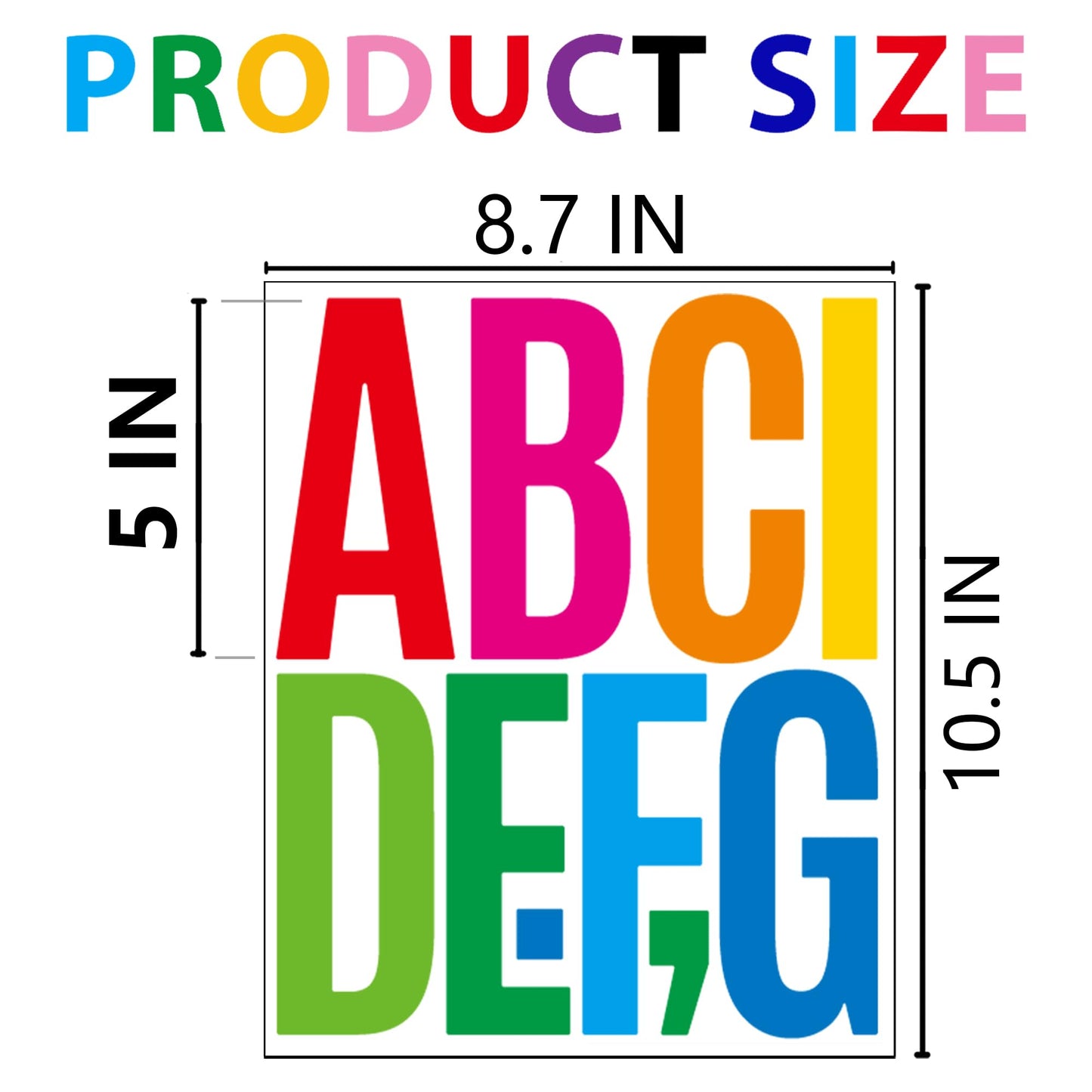 239Pcs 5 Inch Letters & Numbers Vinyl Stickers, 24 Sheets Durable Bulletin Board Letters - Easy Peel Self-Adhesive Decals for Classroom, Door & Window - Perfect for Bulletin Boards & Decor (Black) BST220