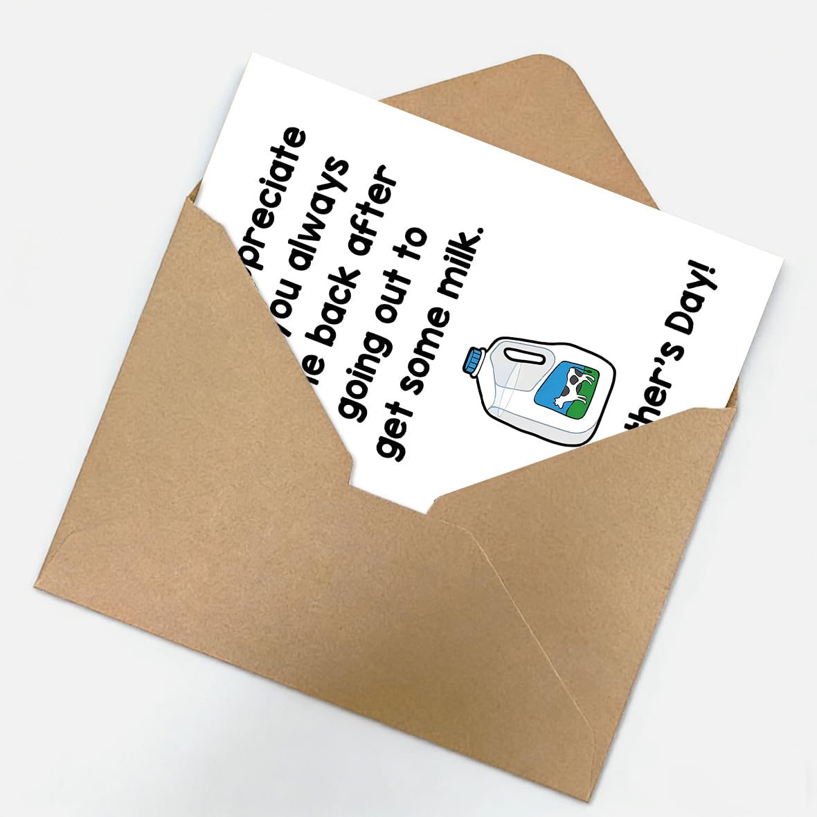 Funny Fathers Day Card for Dad, Fathers Day Gift for Dad, with Kraft Envelope and Gold Seal Sticker BST220
