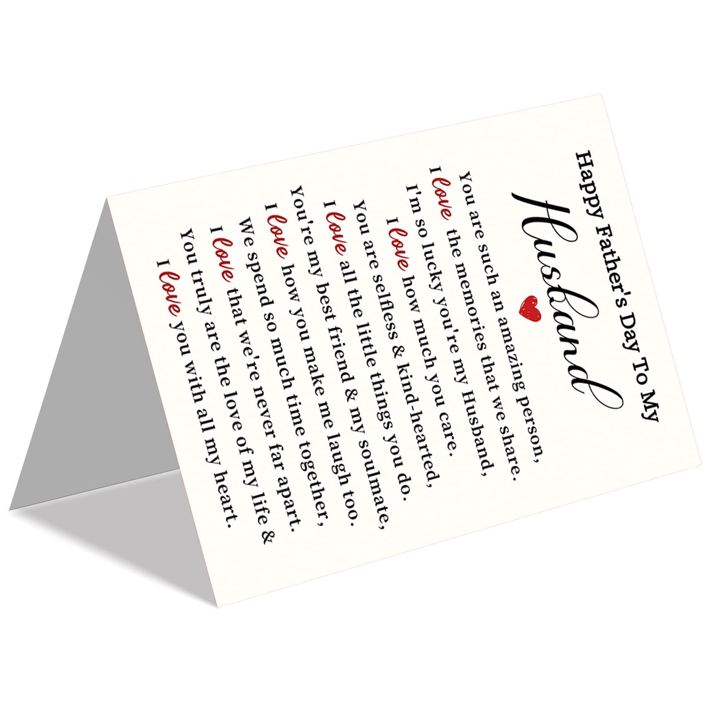 Fathers Day Card Gifts for Husband,Fathers Day Card Gifts from Wife,Happy Father's Day Cards Decorations Gifts For Husband,Heartfelt Appreciation Gift from Wife BST220