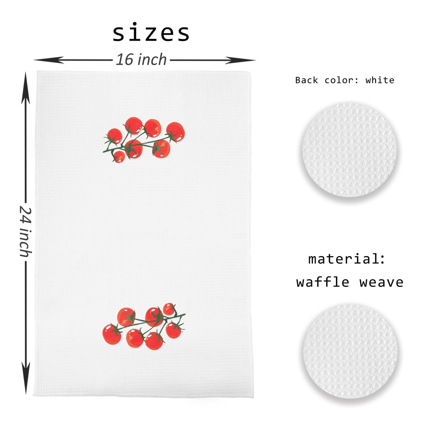 Bon Appetite Modern Kitchen Towels, Farmhouse French Dish Tea Towels for Kitchen, Gifts for Cooking Lovers Decorative Hand Towels, 16x24 Inch WN420