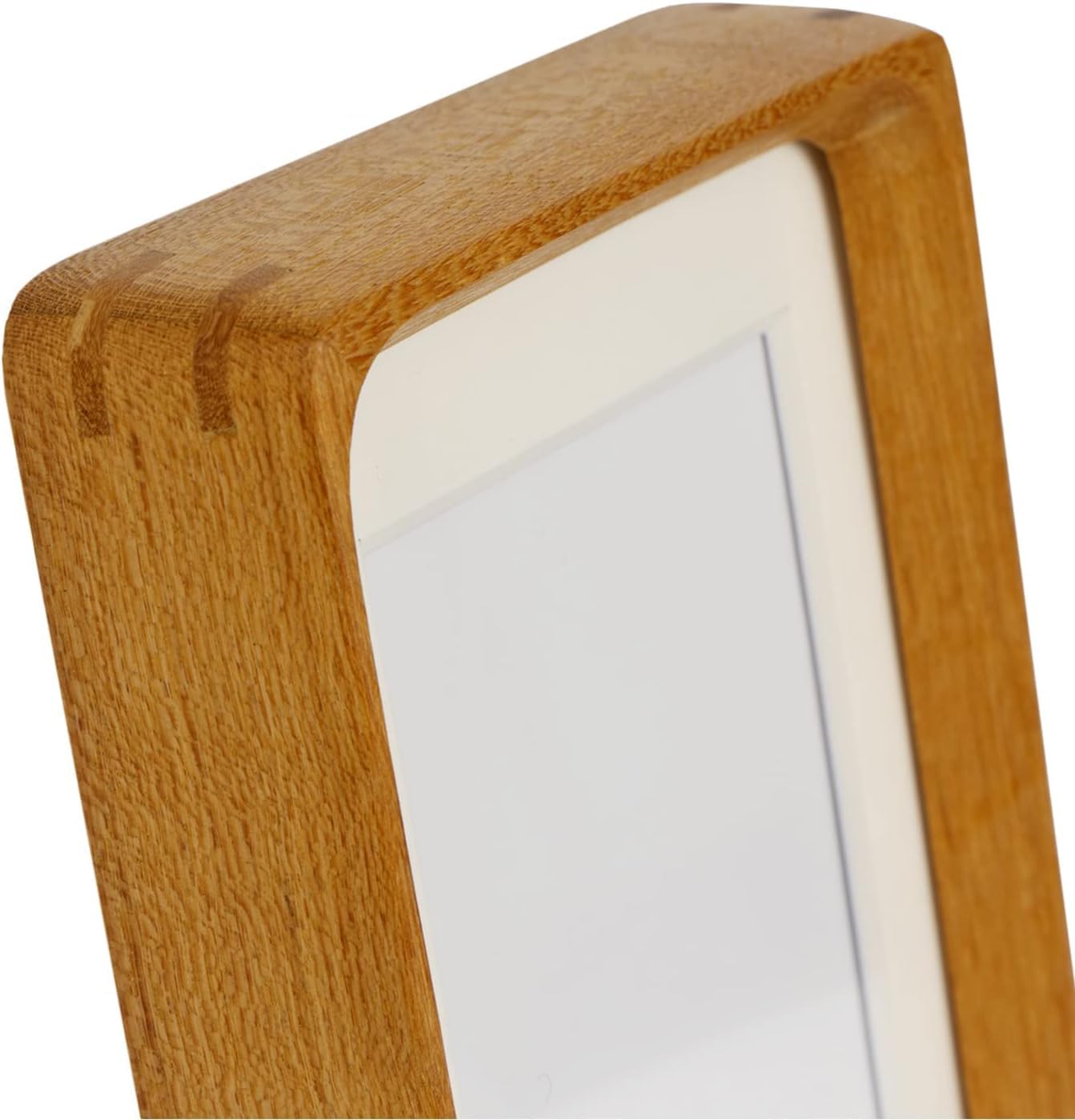 6x6 Solid Teak Wood Picture Frame Matted to 4x4 | Shatterproof Plexiglass, Mortise-Tenon Build, Horizontal & Vertical Tabletop Wall Mounting Square Display Frame BST220