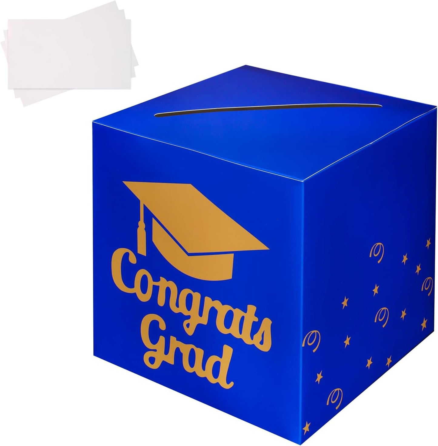 Graduation Cardboard Box Holder Congrats Grad Foldable Ballot Box for Graduation Grad Party Decorations BST220