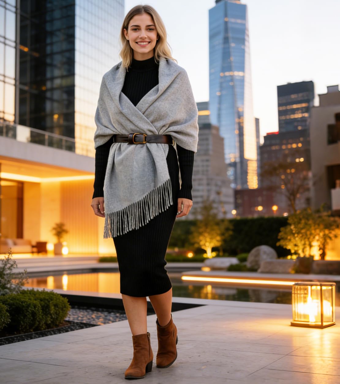 Winter Soft Long Scarf, Pashmina Shawls and Wraps, Warm Large Scarves for Men Women Evening Dress Wedding WN420