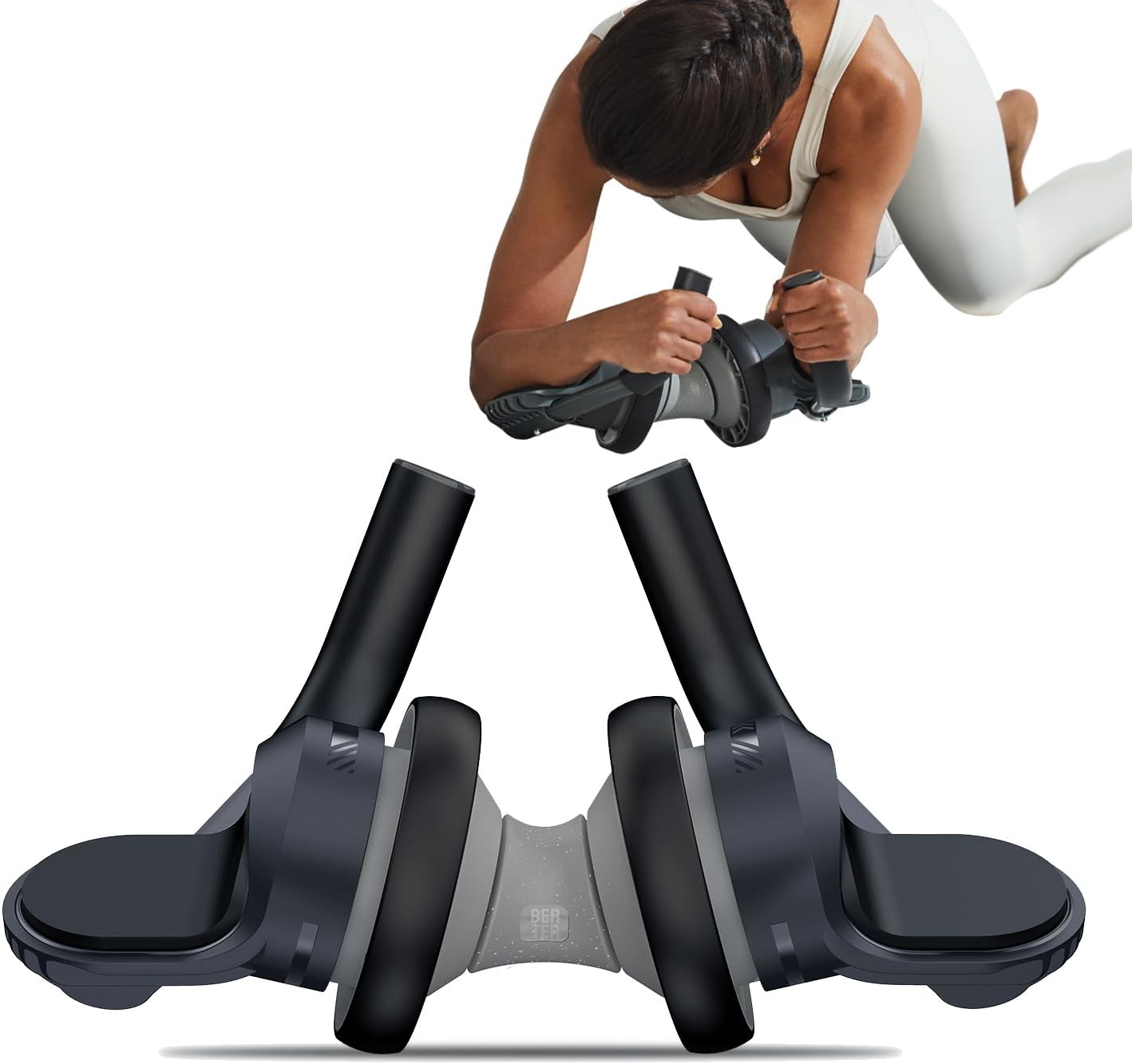 Berter Fitness Ab Roller Wheel with Elbow Support Abdominal Trainer Roller Workout Equipment 78