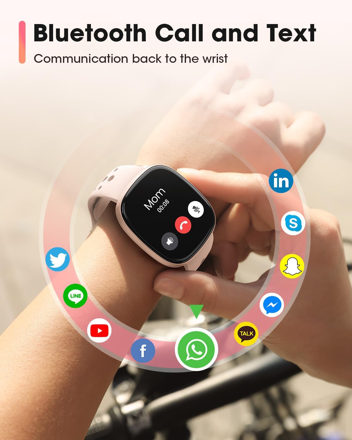 Smart Watch G59 Pink with 3 Bands 89