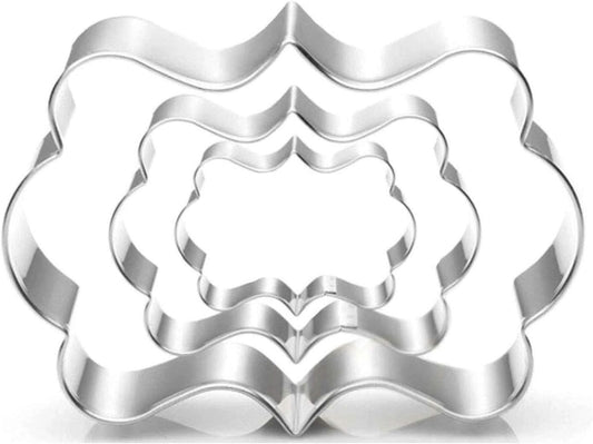 3 Piece Rectangle Plaque Cookie Cutter BST220
