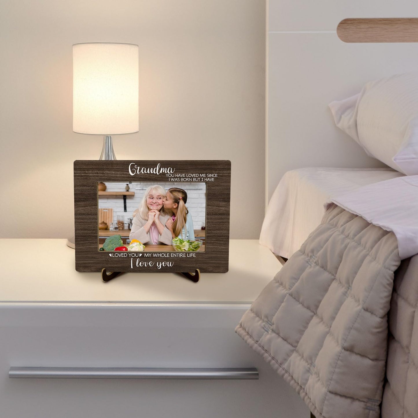 Grandma and Me Picture Frame 4x6, Grandmother Photo Frame, Grandma Gifts from Granddaughter Grandson Grandkids, Grandmother Gifts for Birthday Christmas Mother's Day WN420