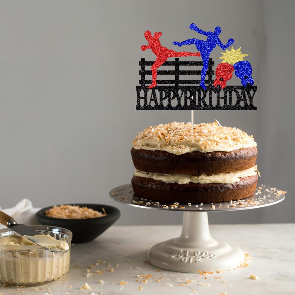Music Happy Birthday Cake Topper，Roll Music Cake Decor Hip Hop Dancing Ball Cake Decorations，Guitar Note Birthday Party Supplies BST220
