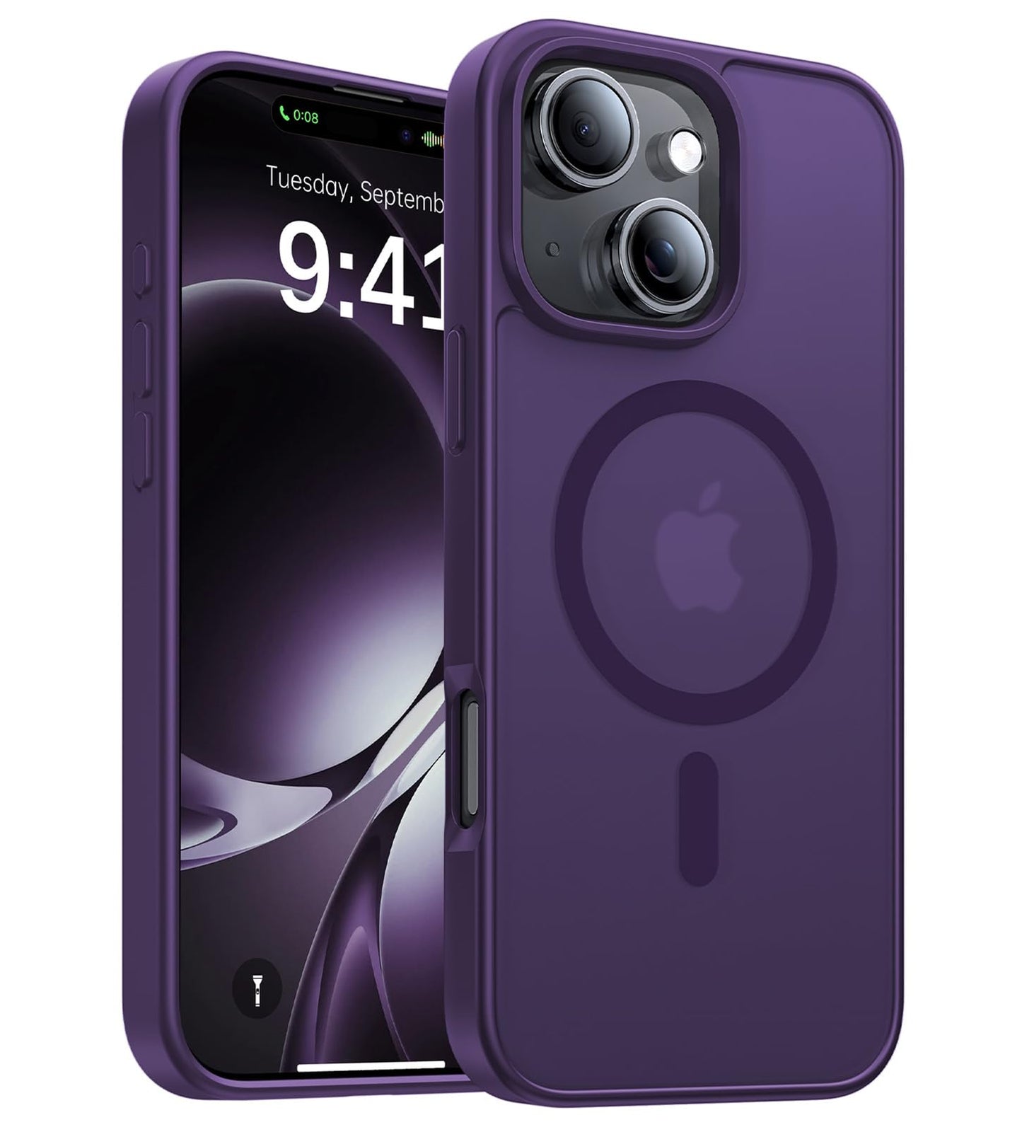 Magnetic for iPhone 17 Pro Max Case,[Anti-Slip][Compatible with MagSafe][Military Grade Drop Protection] Shockproof Protective Translucent Phone Case for iPhone 17 Pro Max Case,Wine Red WN420