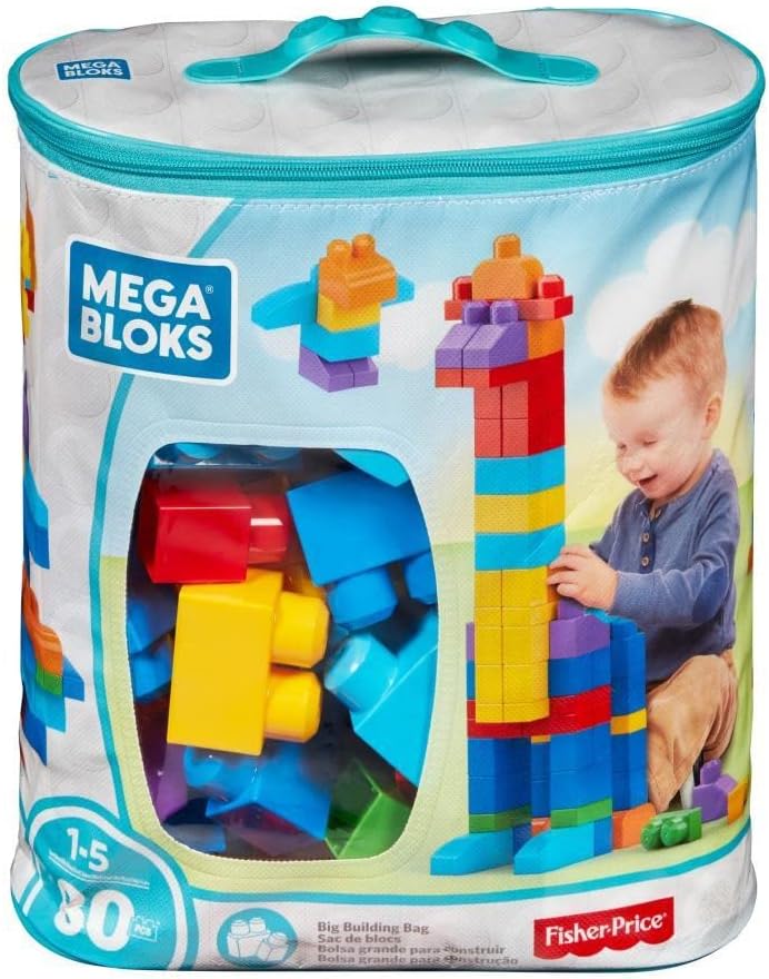 Mega Bloks First Builders Big Building Bag, 80-Piece (Classic)