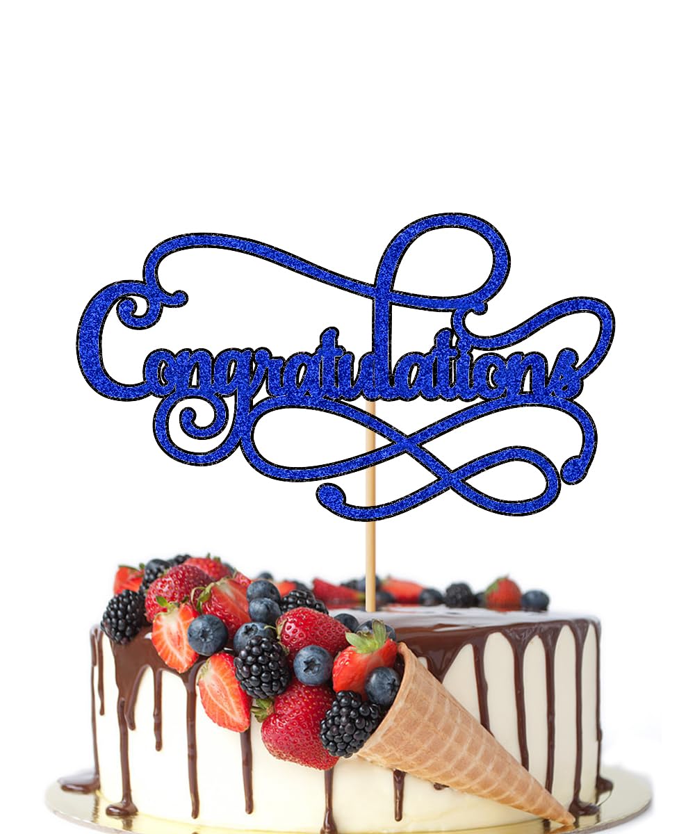 Congratulations Cake Topper,Congratulations 2026 Graduation | Cake Topper,Graduation, Wedding, Retirement, Birthday, Anniversary, Celebration Party Decorations Supplies (Black Gold) BST202