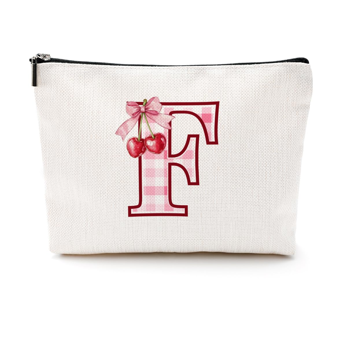 Soccer Gifts Initial Makeup Bag Soccer Girl Gifts Cosmetic Bag Letter D | Monogrammed Zipper Pouch Soccer Accessories for Girls Women Player Coaches Friend Graduation Birthday Gifts BST202
