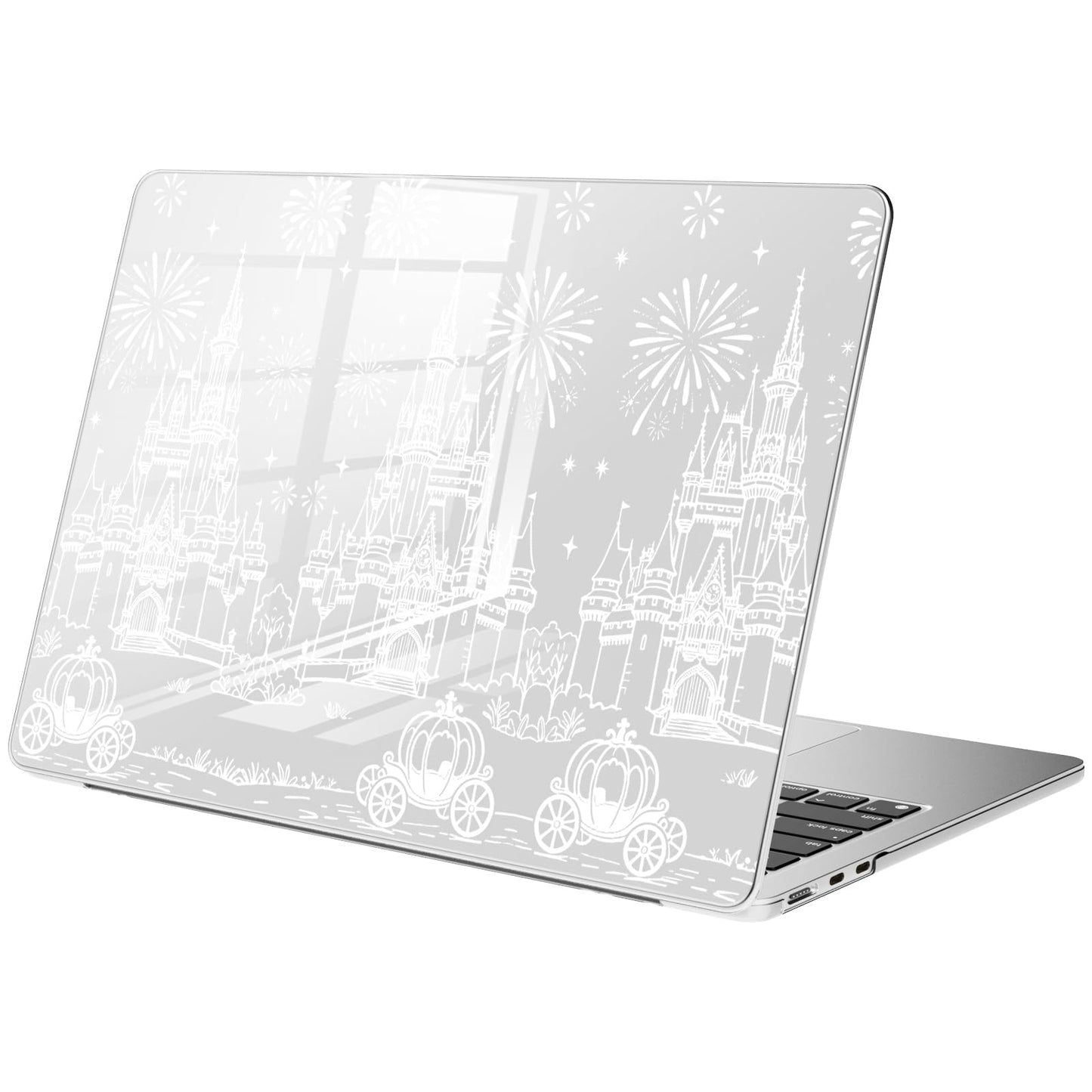 Compatible with MacBook Air 15 inch Case M5 M4 M3 M2 2026-2023 Release A3448 A3241 A3114 A2941, Cute White Polka Dot Protective Hard Shell Clear Black Cover for Mac Air 15.3 inch WN420
