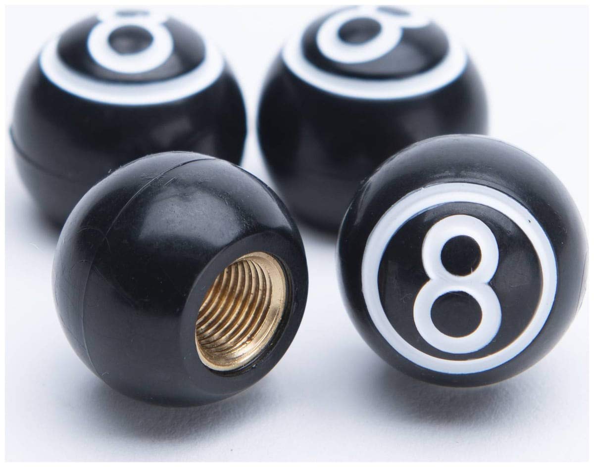 Custom Accessories 16114 Black Dice Style Valve Cap WN420
