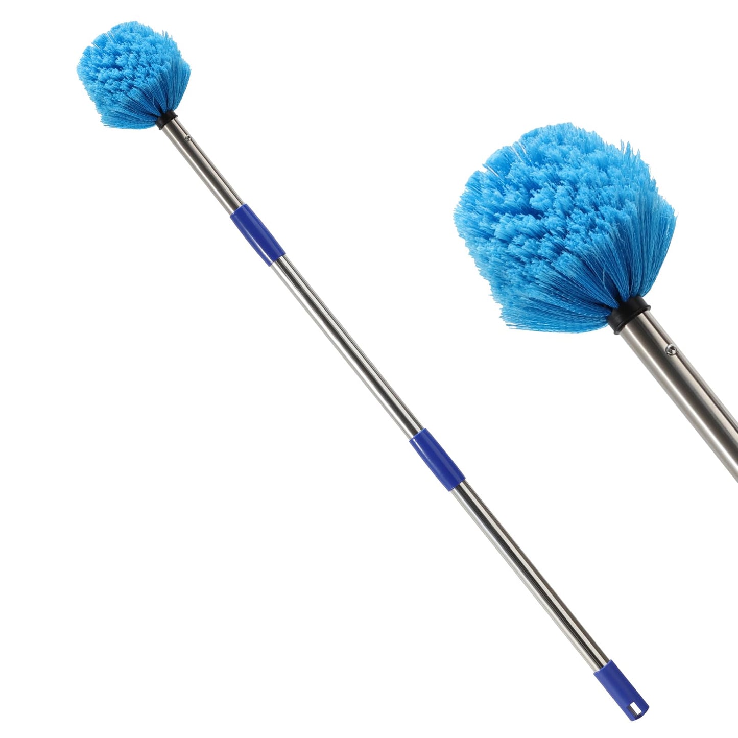 Cobweb Duster with Extension Pole,4-6FT Stainless Steel Spider Web Brush with Pole N3233