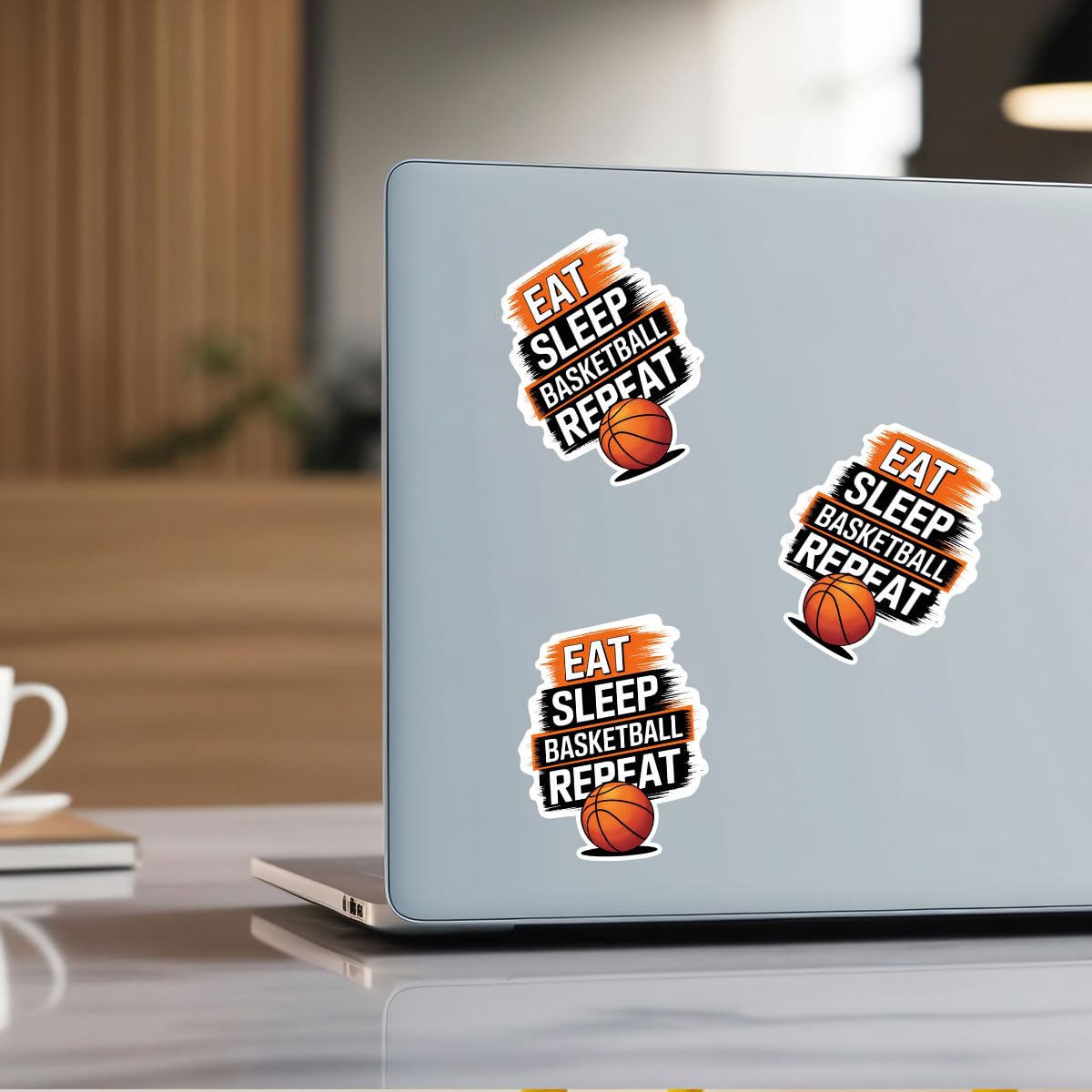 3 Pcs Eat Sleep Basketball Repeat Vinyl Stickers – Funny Basketball Quote Decals for Players, Athletes, Sports Fans – Motivation Sticker for Laptop, Bottle, Locker, Journal (S1, 2 inch) BST202