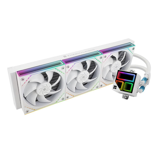Thermalright Frozen Infinity 360 White Liquid CPU Cooler,Triple PWM Fans with 2000RPM,Desktop CPU Aio Cooler,for AM4/AM5&Intel LGA1150/1151/1200/2011/1700/1851,Infinity Mirror PC CPU Water Cooler