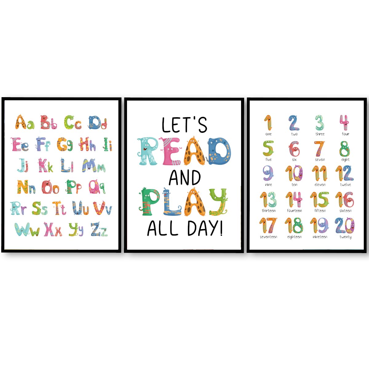 Positive Affirmations Posters for Kids,Inspirational Posters Prints Wall Art for Classroom Nursery Kids Room Home 11x14 Inch Unframed Set of 3 WN420