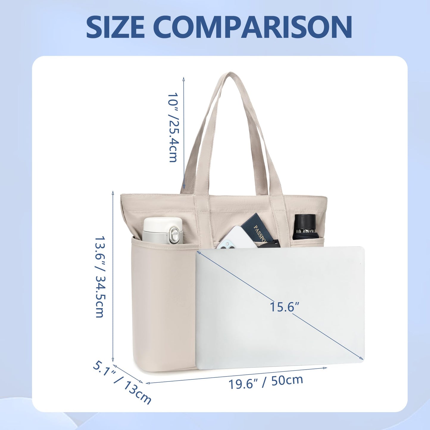 Tote Bag for Women,Large Handbag with Laptop Compartment, Shoulder Bag for Travel, Tote Bags for Work and Everyday WN420