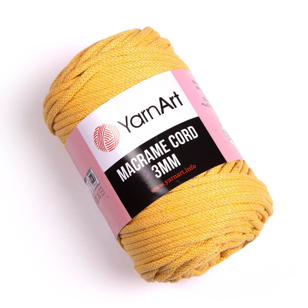 YarnArt Macrame Cord 3mm - Macrame Rope for Crafting, Knotting, Wall Hangings, and Home Decor - 60% Cotton 40% Viscose & Polyester, Soft and Durable (759-FOREST Green) BST220