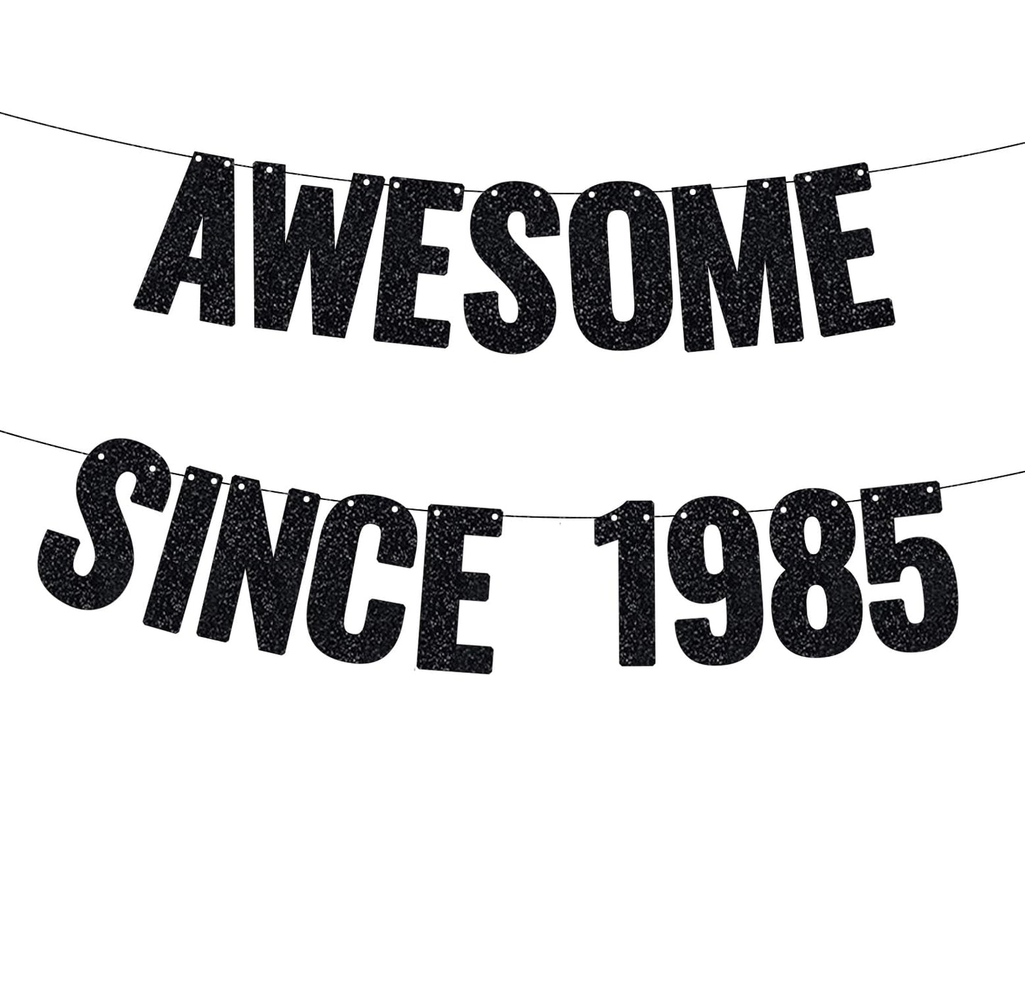 Awesome Since 1995 Banner, 30th Birthday Decorations Banner for Women Men BLACK Glitter Birthday Party Decor Sign Funny 30 Bday Party Supplies 30th Party Decoration WN420