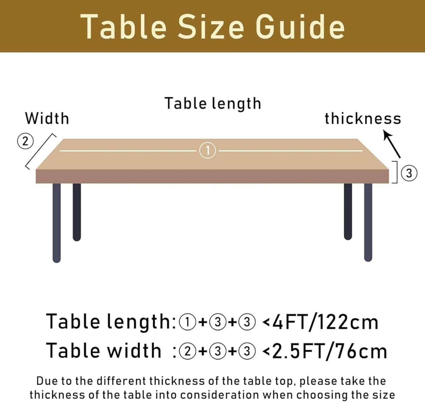 Blue Marble Rectangle Tablecloth with Elastic Edge, 5FT Table Cloths Washable Reusable Rectangular Table Cover for Kitchen Dining Party, 60" L X 30" W BST202