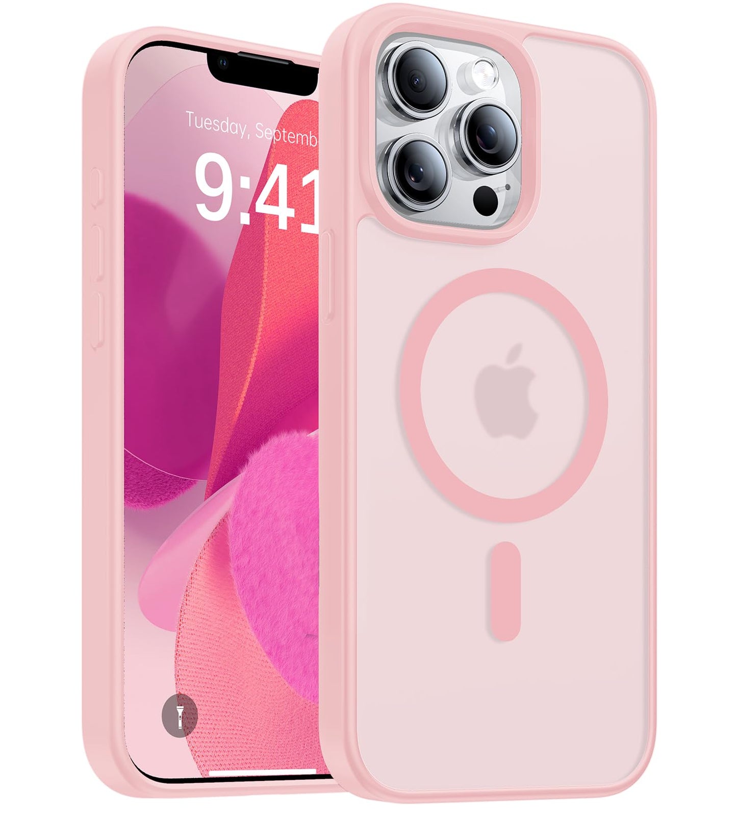 Magnetic for iPhone 17 Pro Max Case,[Anti-Slip][Compatible with MagSafe][Military Grade Drop Protection] Shockproof Protective Translucent Phone Case for iPhone 17 Pro Max Case,Wine Red WN420