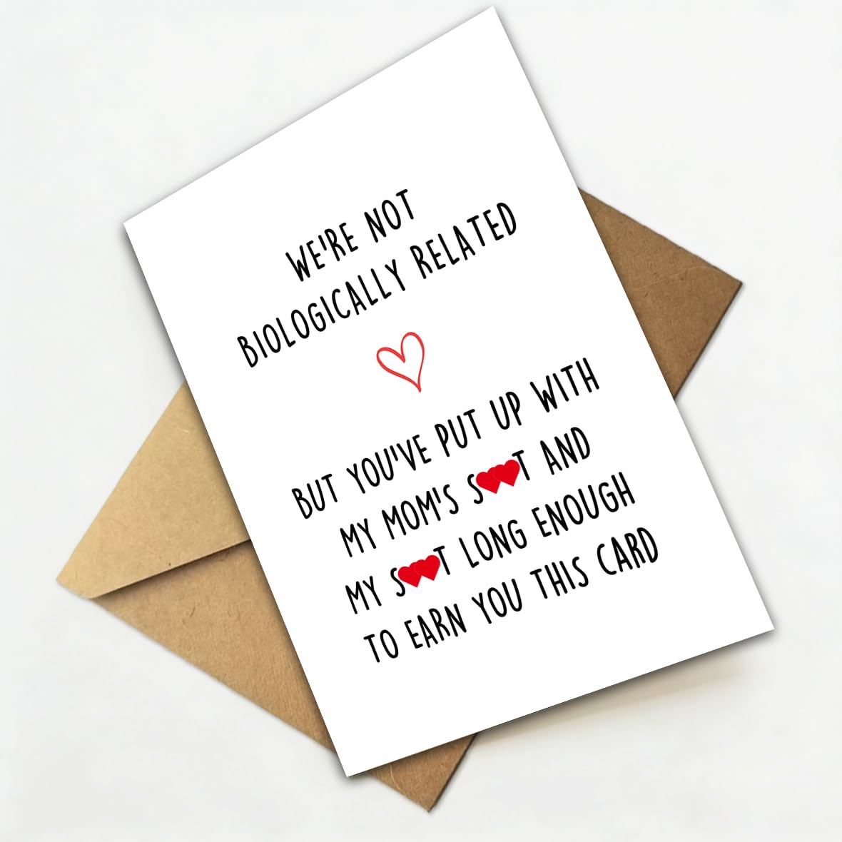 Funny Fathers Day Card for Dad, Fathers Day Gift for Dad, with Kraft Envelope and Gold Seal Sticker BST220