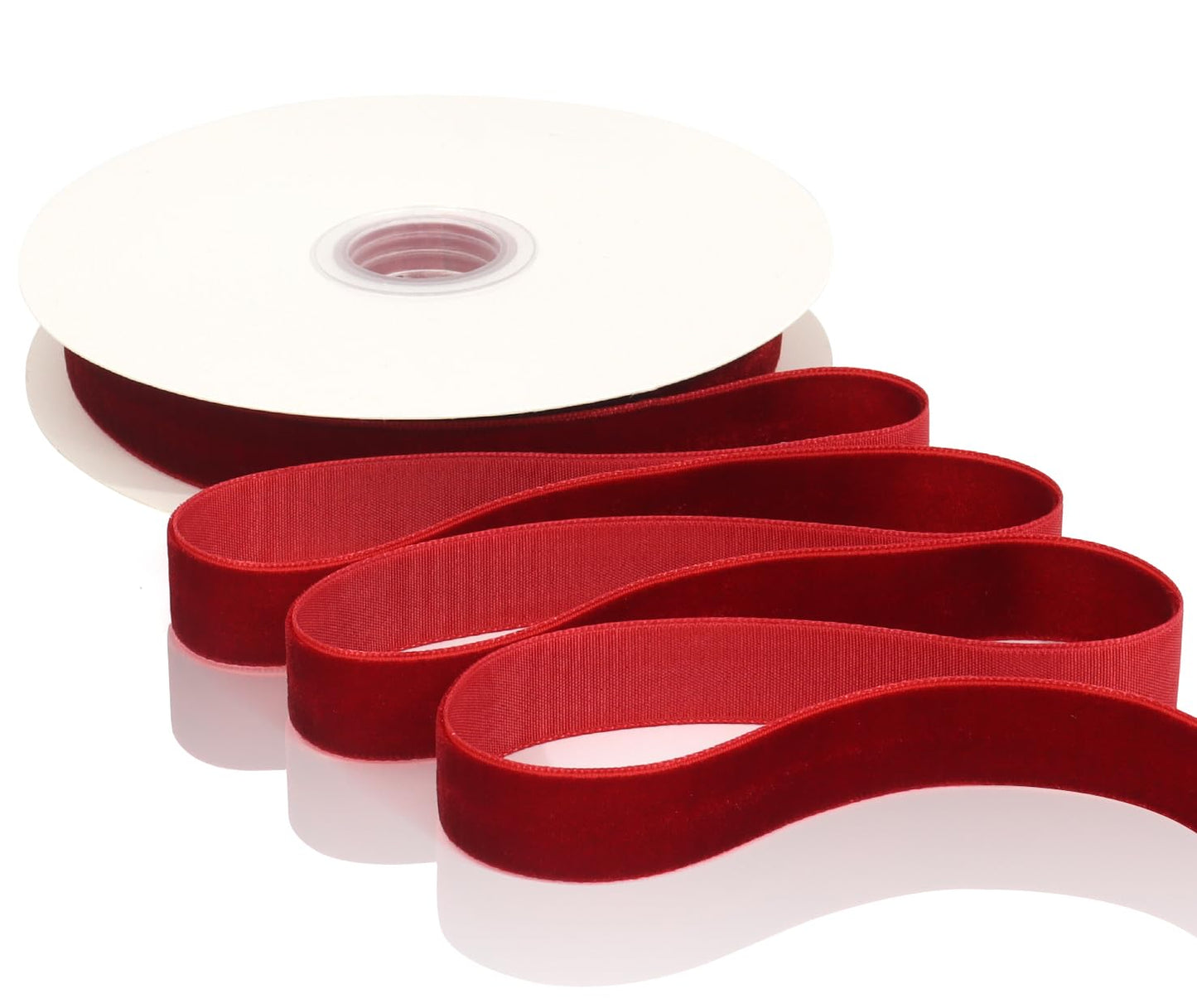 Red Velvet Ribbon 3/8 Inch X 12 Yards Christmas Ribbon for Gift Wrapping Christmas Ornaments Crafts Home Décor BST220
