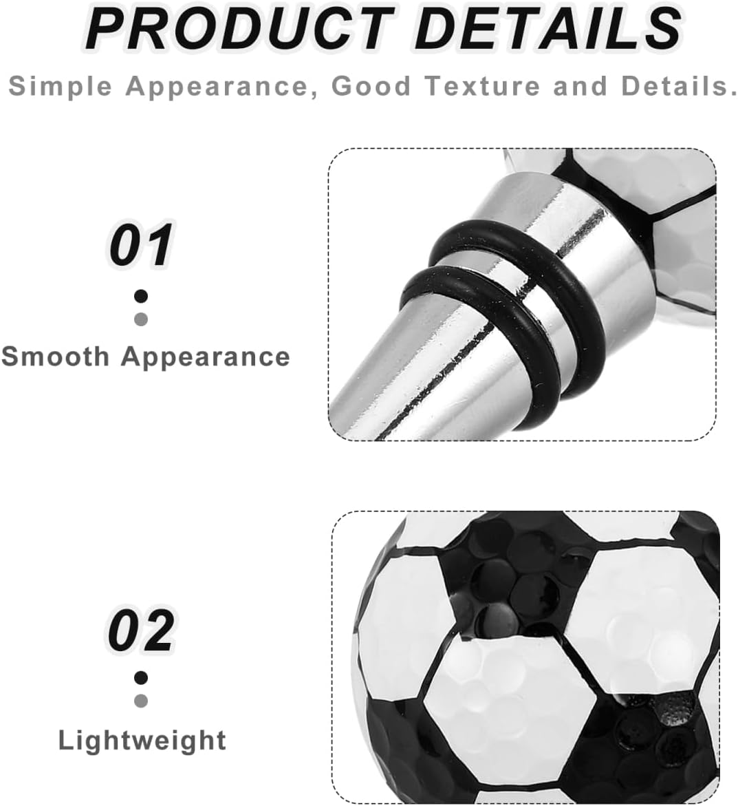 1 Ball Wine Stopper - Decorative Silicone And Alloy Bottle Sealer For Red Sparkling Drinks Novelty Sports Gift Preserver For Home Party Bar Decor BST202