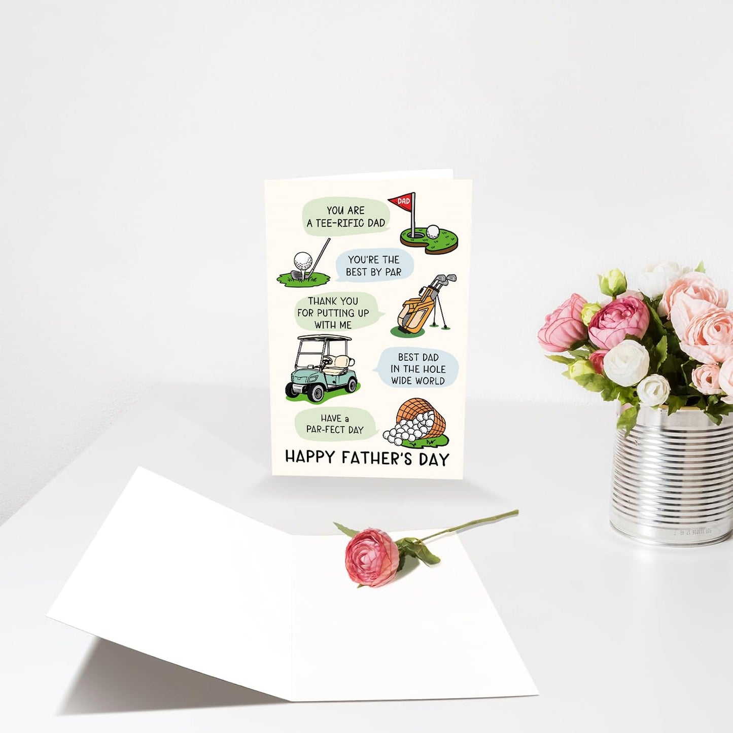 Funny Fathers Day Card for Dad Stepdad Bonus Dad Husband Grandpa, Humorous Happy Father's Day Card Gift from Son Daughter Grandson Granddaughter, Unique Fathers Day Card for Him BST202