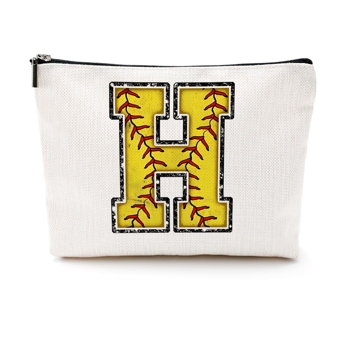 Soccer Gifts Initial Makeup Bag Soccer Girl Gifts Cosmetic Bag Letter D | Monogrammed Zipper Pouch Soccer Accessories for Girls Women Player Coaches Friend Graduation Birthday Gifts BST202