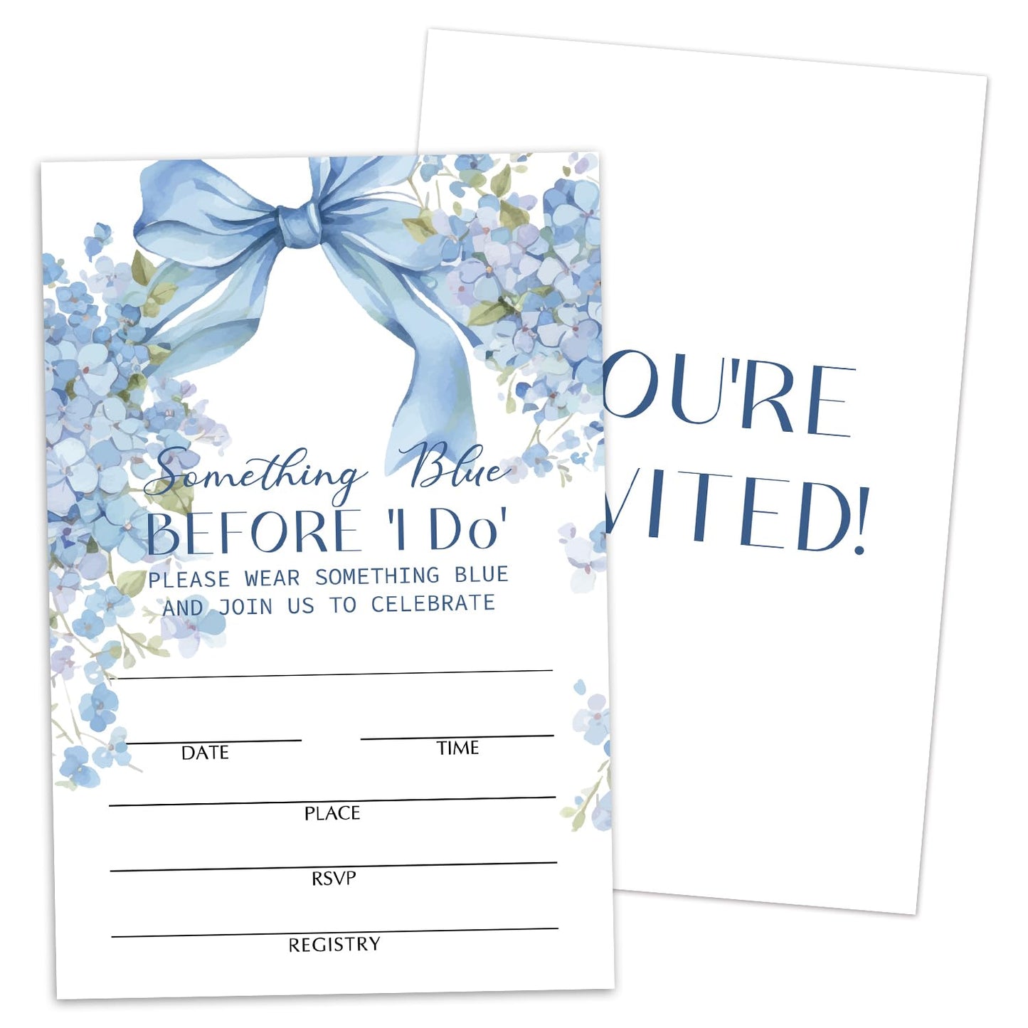 50 Years Anniversary Bridal Shower Invitations Cards, Set of 25 Gold Foil Floral Fill in Style 50th Year Wedding Invites Cards with Envelopes for Couples Marriage Party Supplies-T05 WN420