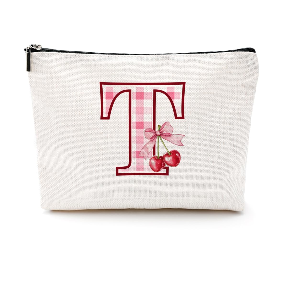 Soccer Gifts Initial Makeup Bag Soccer Girl Gifts Cosmetic Bag Letter D | Monogrammed Zipper Pouch Soccer Accessories for Girls Women Player Coaches Friend Graduation Birthday Gifts BST202
