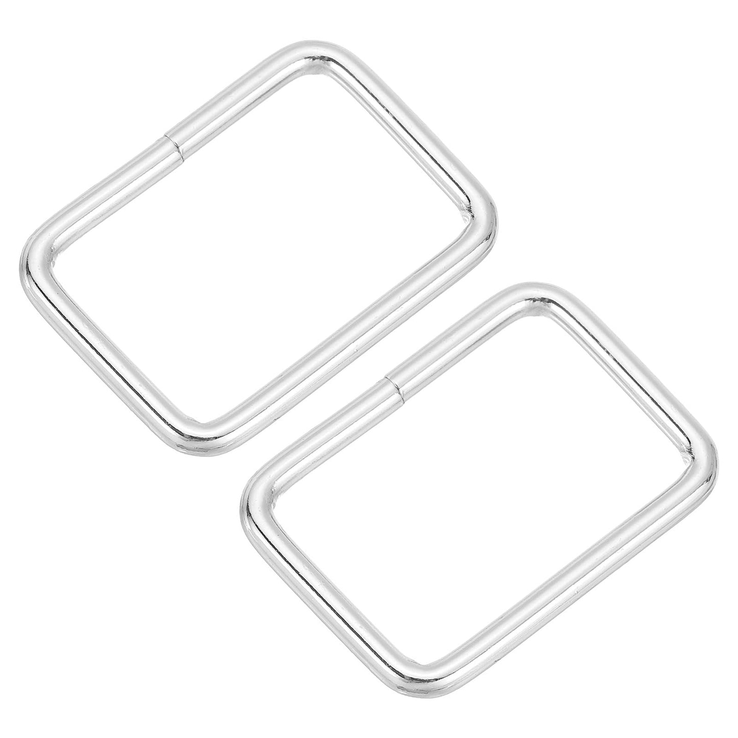 uxcell Metal Rectangle Ring, Metal Rectangular Buckle Webbing Strap Fastener for Belt DIY Accessories BST326L
