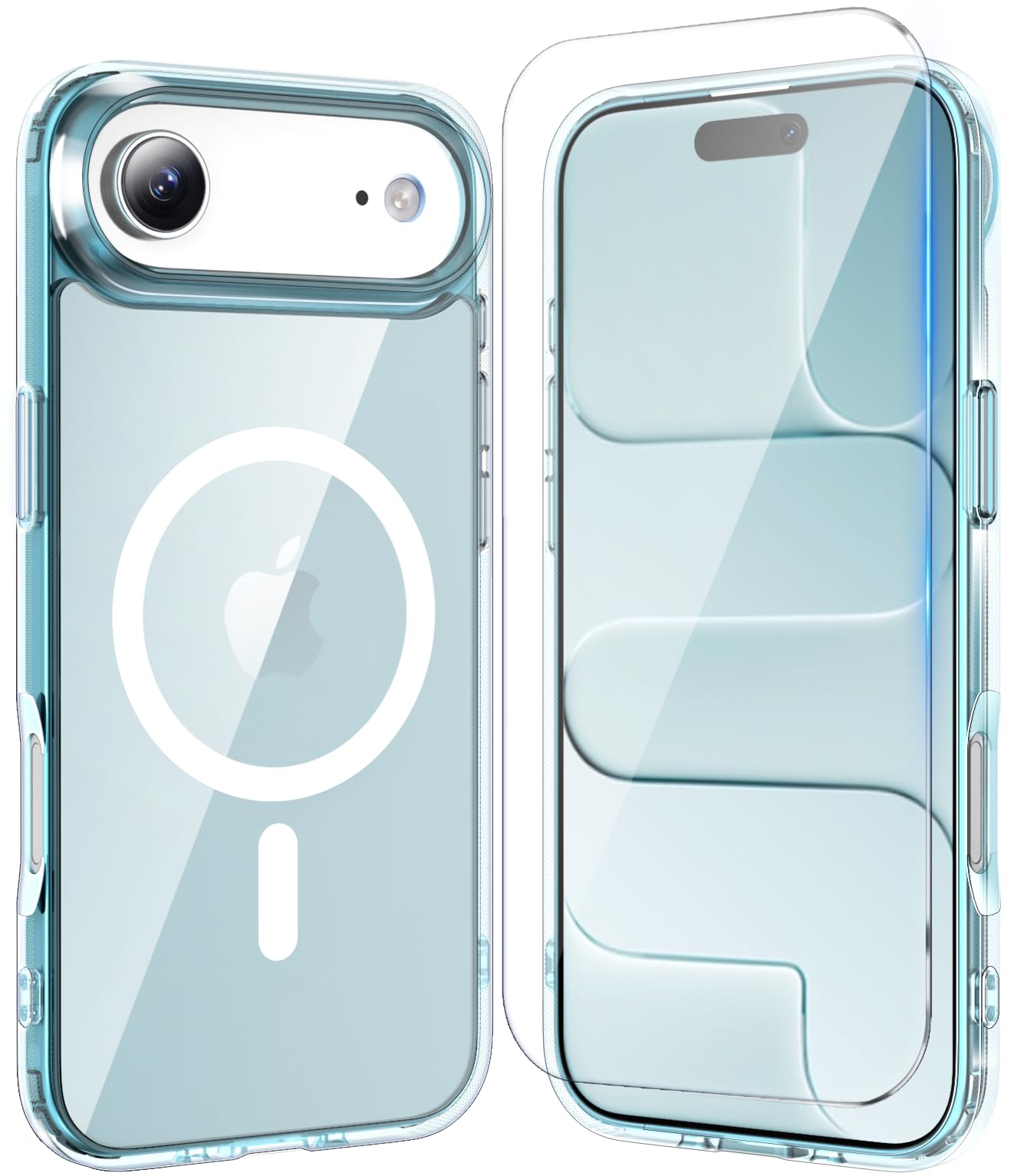 for iPhone 17 Pro Max Case Clear with Screen Protector, Compatible with Magsafe, Anti-Yellowing, Military-Grade Protection, Shockproof Slim Magnetic Phone Case Cover, Black WN420