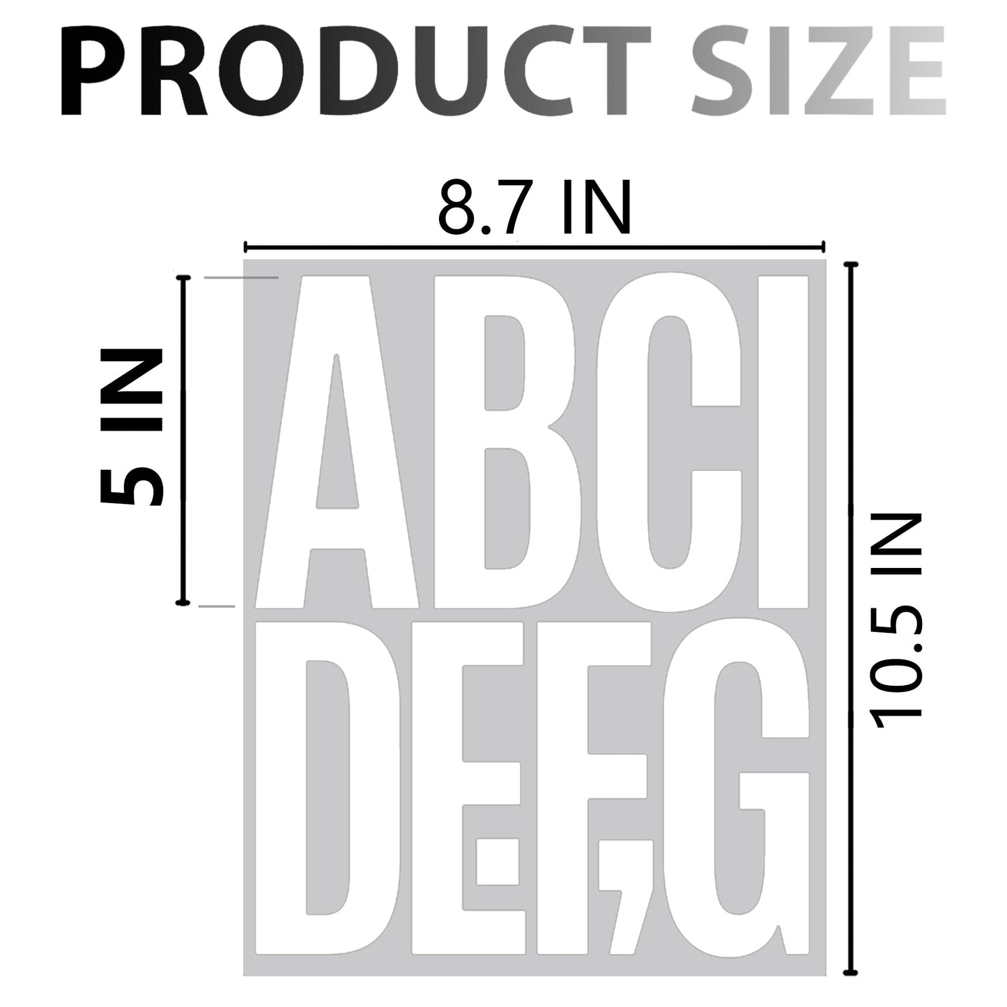 239Pcs 5 Inch Letters & Numbers Vinyl Stickers, 24 Sheets Durable Bulletin Board Letters - Easy Peel Self-Adhesive Decals for Classroom, Door & Window - Perfect for Bulletin Boards & Decor (Black) BST220