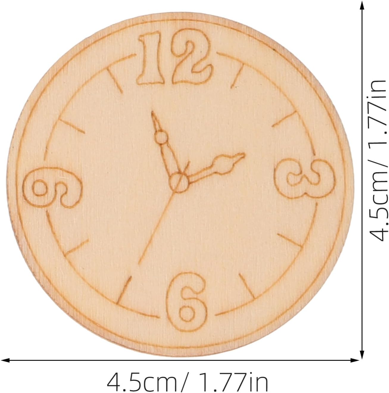 Ciieeo Wooden Clock Cutouts 16 Pack 1.77 in Paintable Unfinished Wood Slices for DIY Wall Craft Kids Art Projects Indoor Decor and Wooden Clock Faces for Crafts BST326L