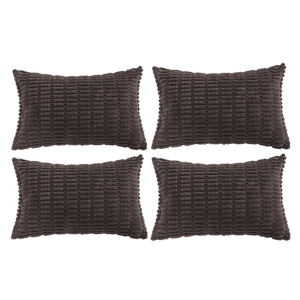 Fancy Homi 4 Packs Decorative Throw Pillow Covers for Living Room Couch Bed, Modern Farmhouse Boho Home Décor Accent Cushion Case, 26" x 26", Peach BST220